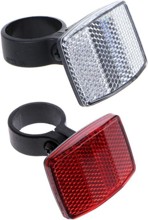 2Pcs Red Bike Rear Safety Warnning Reflector Plastic Safety Bike Rear Reflector Light Back Reflective Boards Night Riding Parts Rabbit Decoration Wreath Wreath Pendant Decor Easter Decorations(ZS261)