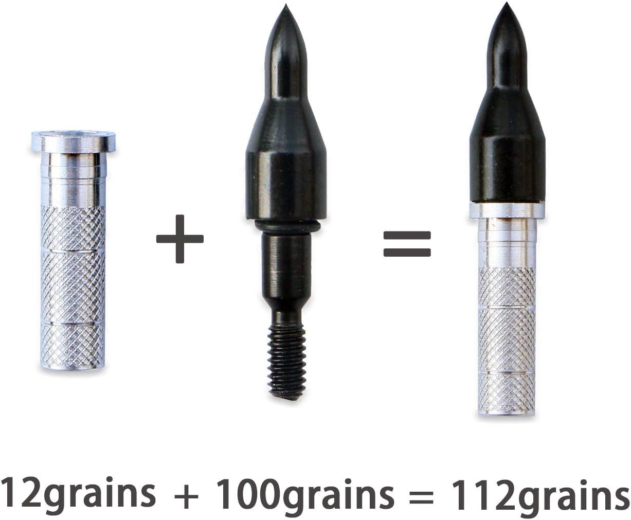 TIGER ARCHERY Aluminum Inserts .244 | Bullet Field Points 5/16 for Carbon Arrow Shafts