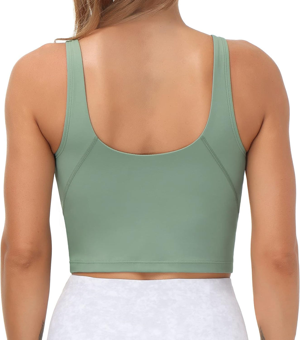 The Gym People Women's Sports Bra - Longline Wirefree Padded with Medium Support | Comfortable Fit