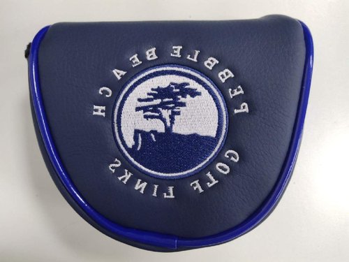 DBYAN Pebble Beach Patterned Design Golf Links Magnetic Mallet Putter Head Cover for Scotty Cameron, Taylormade, Titleist, Ping and Mizuno Putters,Blue