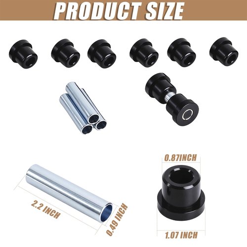 Golf Cart Rear Leaf Spring Bushing Kits for EZGO TXT Medalist 1994 up and Club Car DS 1981 up OEM 70289G01 70291G02 1015583 1012303 Durable Replacement Parts