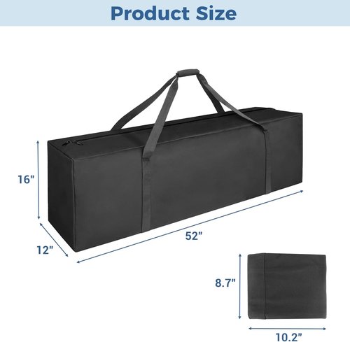COOLBEBE 52" Sports Duffle Bag - 160L Extra Large Water-Resistant Travel Duffel with Lockable Zippers | Black 2-Pack
