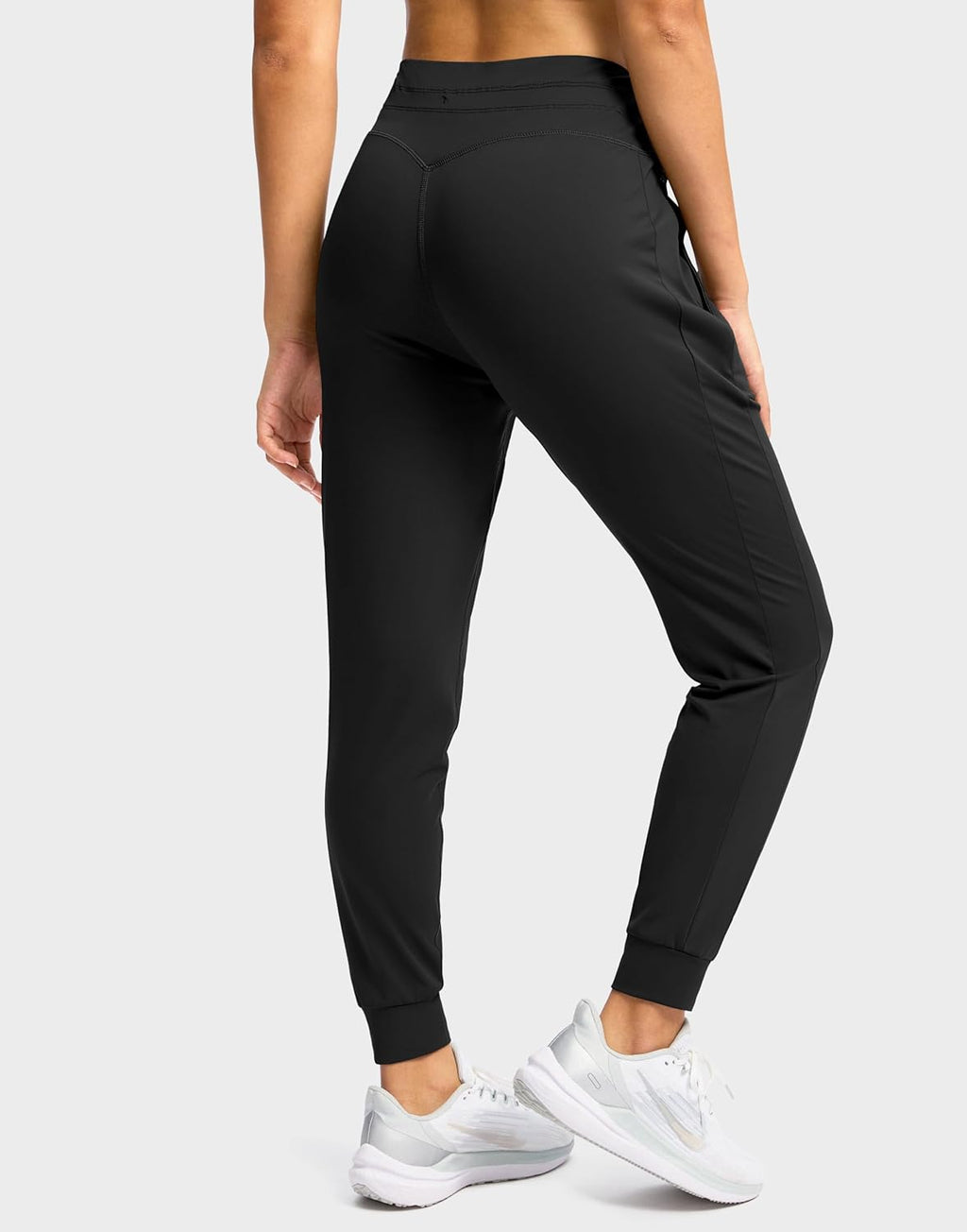 Soothfeel Women's High-Waisted Joggers - Athletic Sweatpants with Zipper Pockets for Yoga & Running