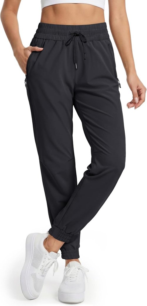 MAGCOMSEN Women's Hiking Pants - Lightweight Quick-Dry Athletic Joggers with Pockets for Outdoor Travel