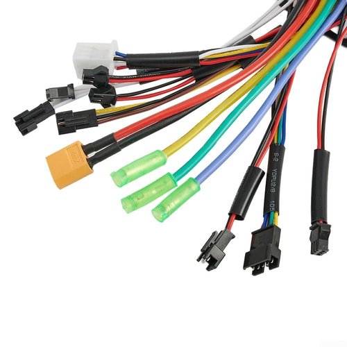 Ebike Controller JN Sine Wave Brushless Motor Controller 24V/36V/48V 30A 750W/1000W 3 Mode Aluminum For Electric Bike Or Scooter Motors For UART No.2 Protocol With Or Without Hall Sensor Black