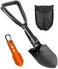 PLACHIDAY Camping Shovel Set, 3-in-1 Ultra-Light Aluminum Mini Shovel & 18.5'' Folding High Carbon Steel Shovel Ideal for Gardening, Hiking, Camping, Backpacking, Survival, and Emergency scenarios