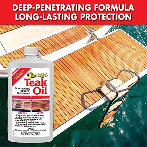 1 Gallon Teak Oil for Outdoor & Marine Wood Protection - UV-Resistant Sealant