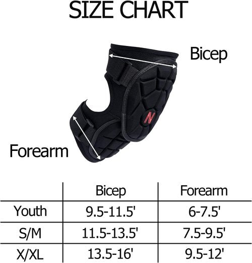 Baseball Batters Elbow Guard for Youth, Adult - Lacrosse Elbow Pad for Youth, Adult - Elbow Guard for Lacrosse, Baseball and Softball