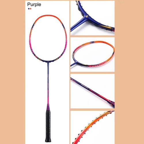 vicleo Kawasaki Professional Badminton Racket 35lbs High Tension 5U Ultra-Light 40T High Modulus Graphite Attack Type Lightweight Racket NEZHA 35(Orange), Standard, Green