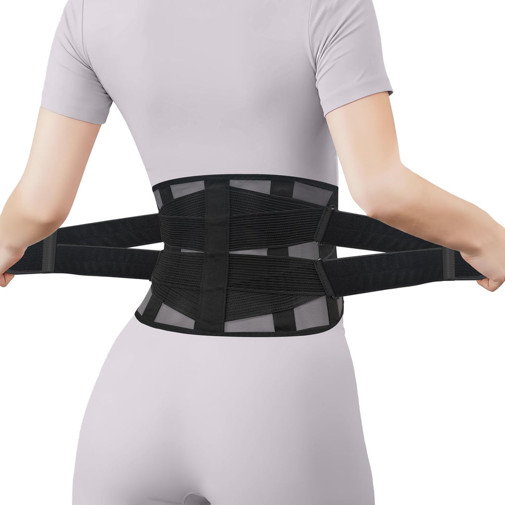 Ultra Thin Lumbar Support Brace - Lightweight Back Pain Relief Belt for Men & Women | Breathable Mesh Design