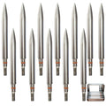 Field Points arrowheads 300 Grains Archery Field Points, 9/32" Stainless Steel Screw in Archery Field Tips and Broadheads (1 Dozen 12 PCS)