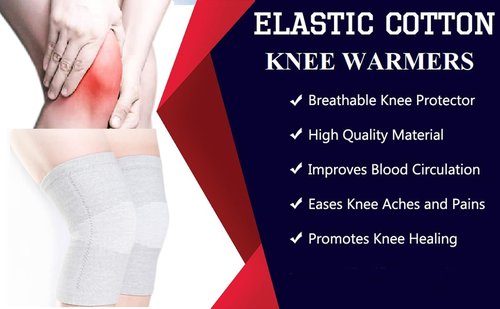 iEasey Thermal Knee Warmer with Warm Lining Stretch Knit Arthritic Knee Sleeves Night Sleep Knee Wrap Pad Brace Support Band
