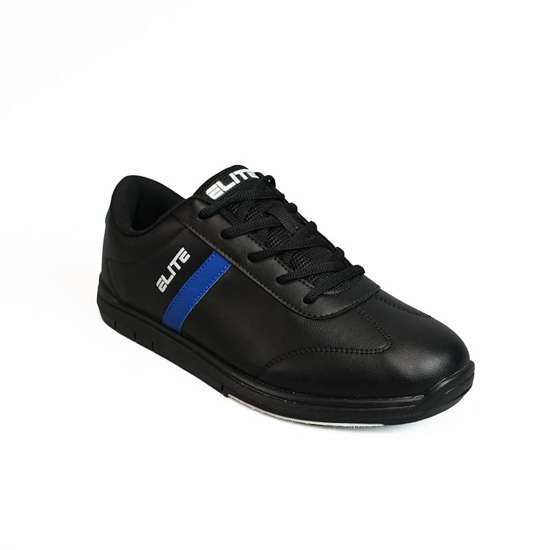 Elite Men's Basic Bowling Shoes with Universal Sliding Soles - Black/Royal 11
