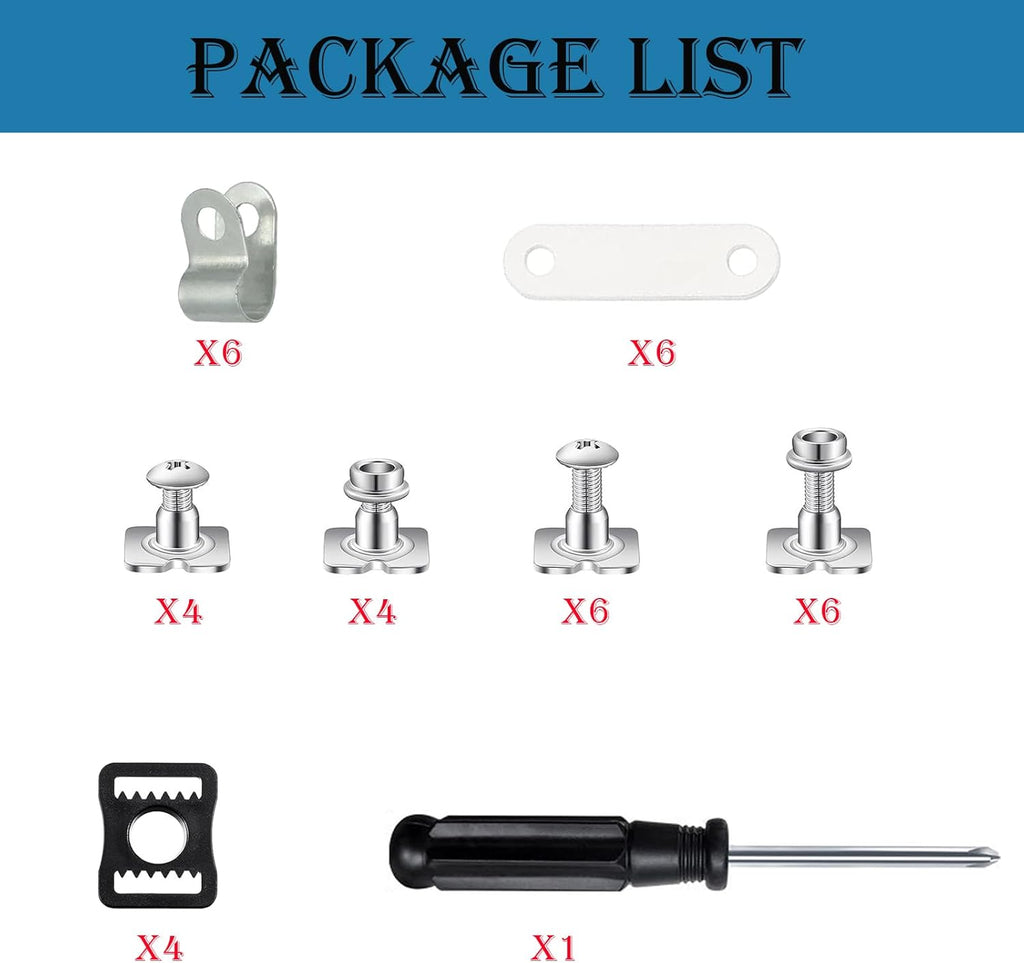 Skiennix Hockey Helmet Repair Kit - 36 Pieces with Clips, Gaskets, Screws & Chin Strap Adapter
