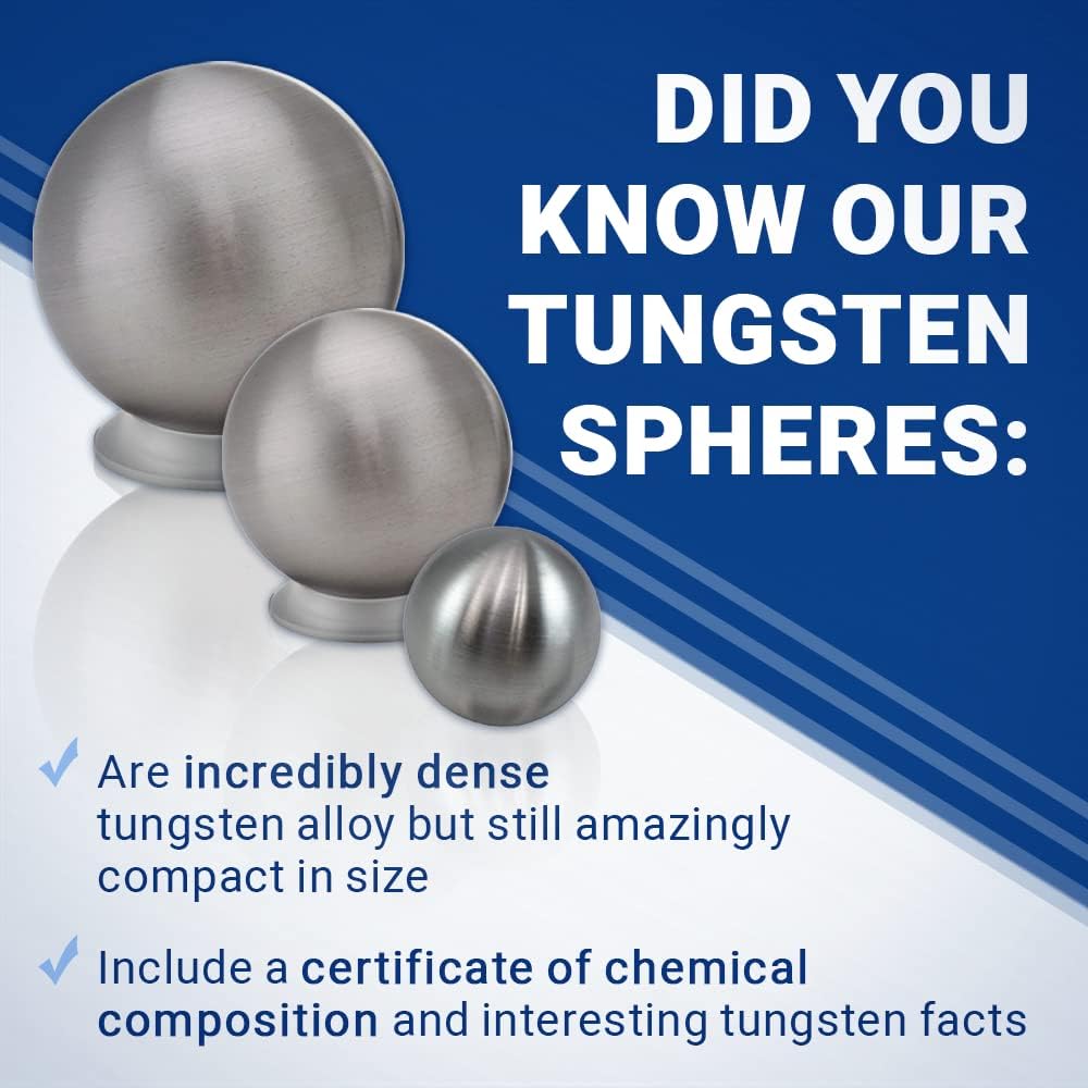 Skiennix Tungsten & Aluminum Sphere Set - Durable 1-Inch Diameter for Home Decor