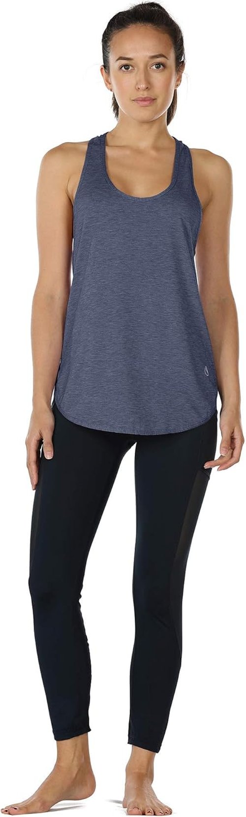 Icyzone Workout Tank Tops for Women - Racerback Athletic Yoga Top in Loose Fit Design