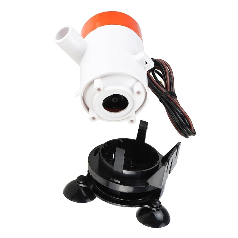 12V 350GPH Livewell Aerator Pump for Boats – Portable Aquarium/Bait Well