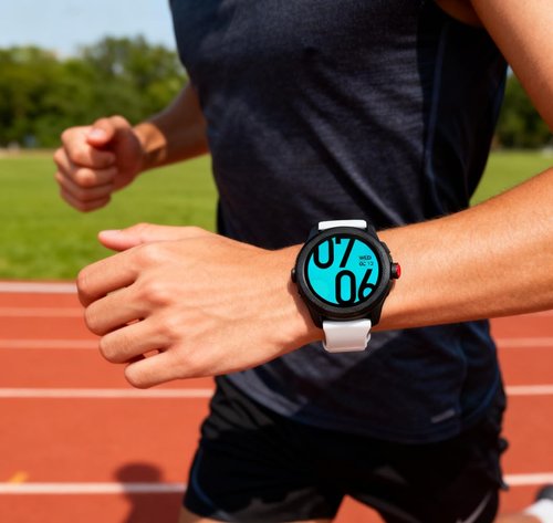 Waekethy Bands for Ticwatch Pro 5, 24mm Watch Strap Adjustable Sport Wristband Soft Silicone Replacement Band Compatible with Ticwatch Pro 5 Smartwatch