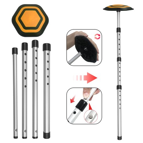 LOVACE Golf Travel Bag Support Pole – Height Adjustable Club Protector, Golf Travel Cover Support System (Orange)