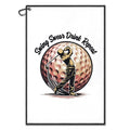 Juoqg Swing Swear Repeat Golf Towel, Fun Golf Bag Towel with Clip, Golfing Accessories for Men, Retirement Birthday Gifts for Golfer Golfing Dad Grandpa Lover, Golfer‘s Club Christmas Thank You Gifts