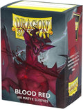 Dragon Shield | Matte Card Sleeves - 100 CT Premium TCG Protection | Blood Red - Smooth & Tough