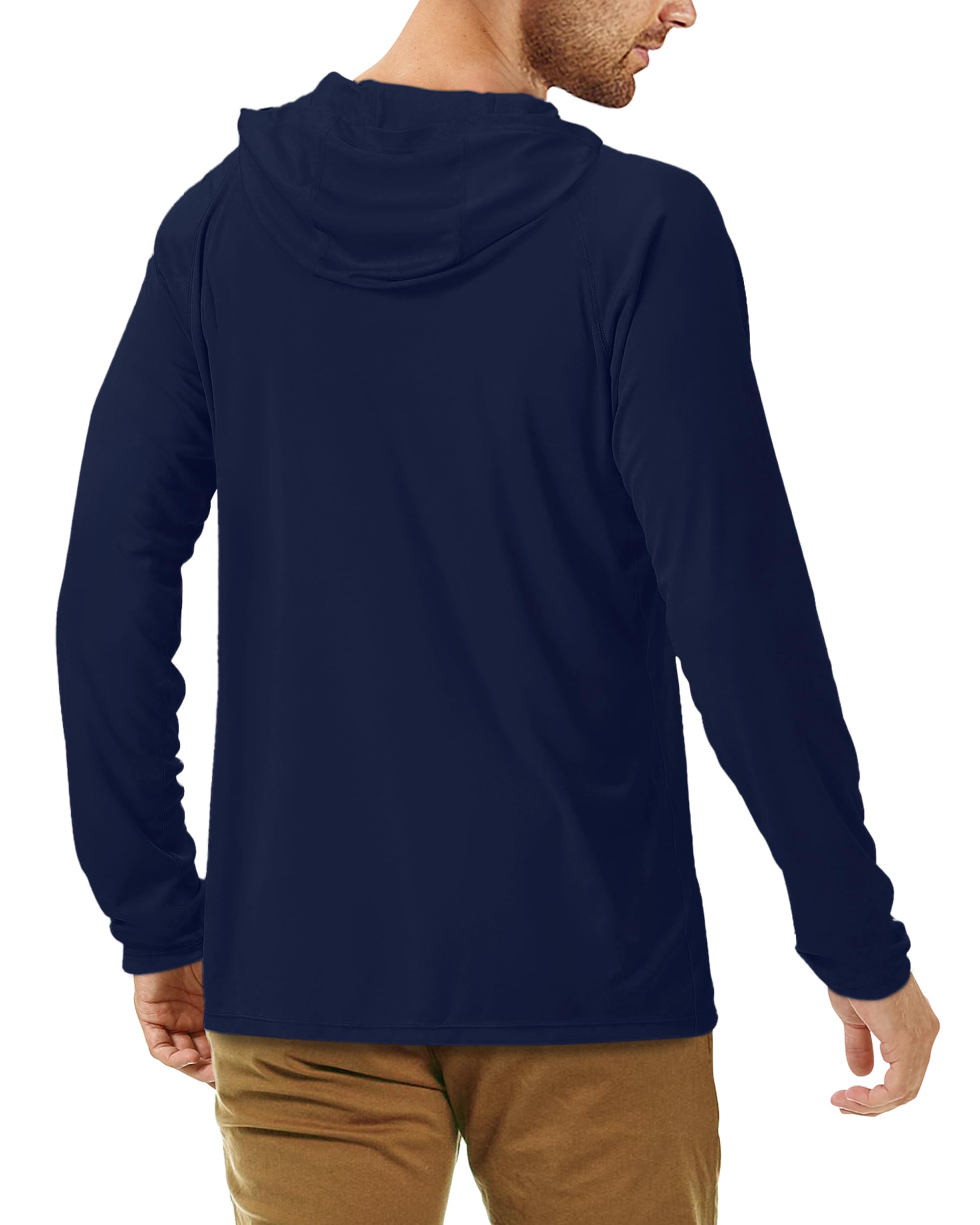 Roadbox Men's Sun Protection Long Sleeve Hoodie UPF 50+ Outdoor UV Fishing Shirts (XX-Large)