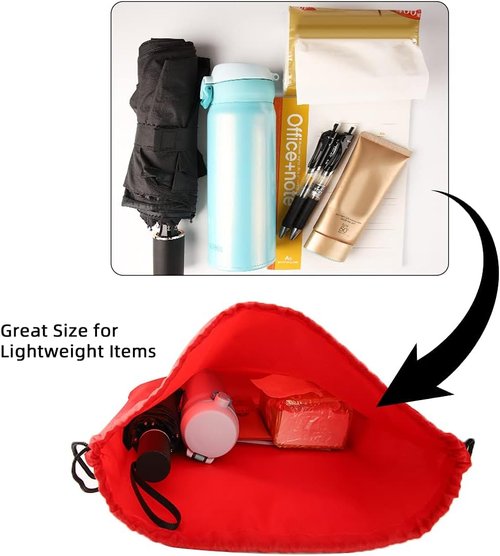 GoodtoU Drawstring Backpack Bulk, 20 Pcs Draw String Bags Cinch Bag Drawstring Gym Bag Sackpack Backpack for Women Men, Red