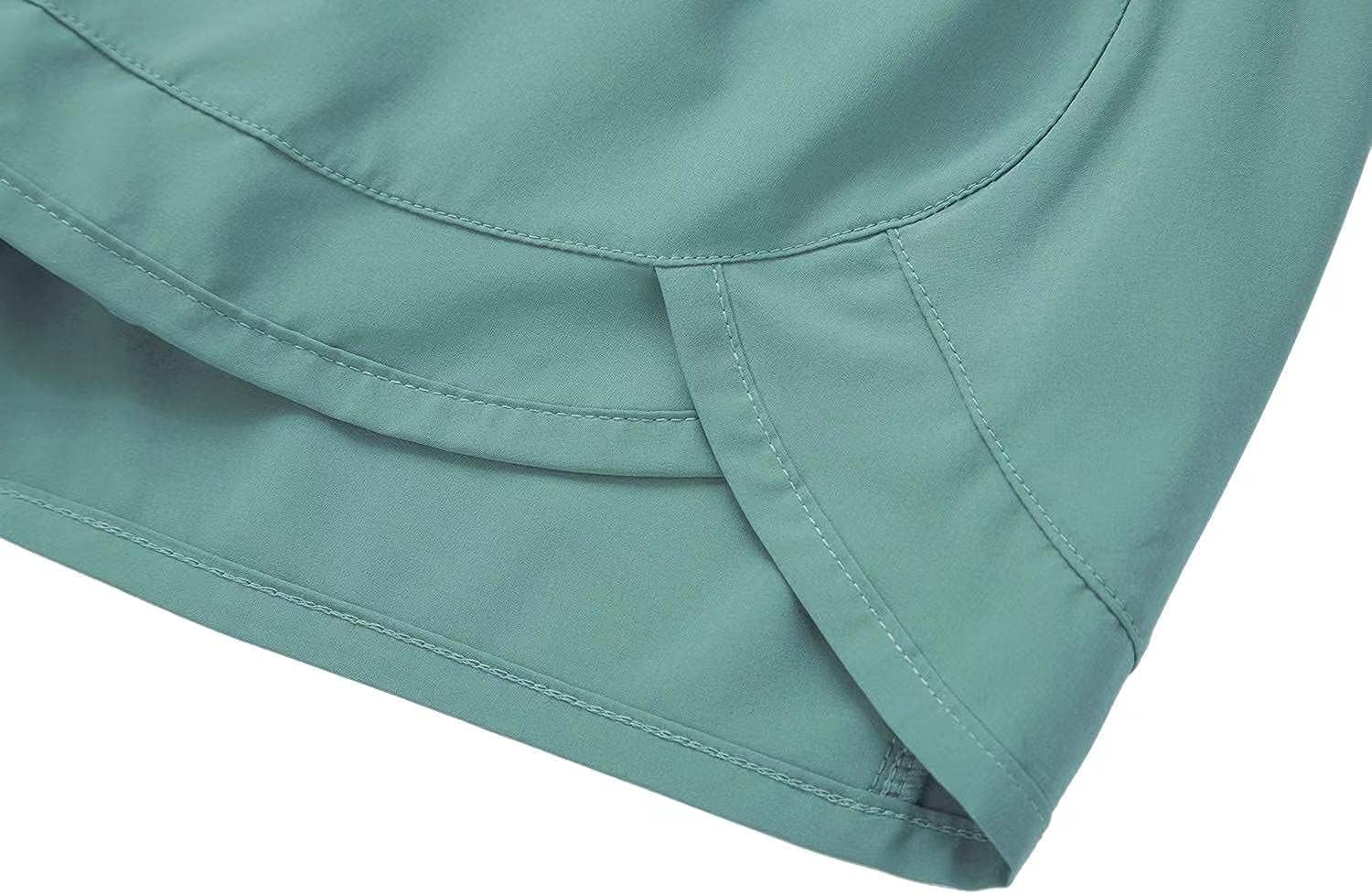 Tough Mode Women's Lightweight 3" Running Shorts - Breathable Mesh Liner & Zip Pocket