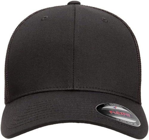 Flexfit 6511 Fitted Trucker Cap - Mid-Profile Design with Stretchable Mesh Panels | Bulk Pack Option Available