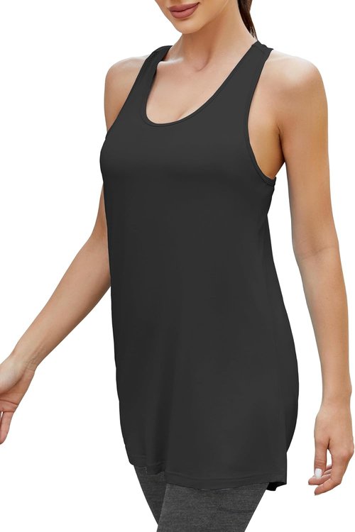 Bestisun Women's Yoga Shirts - Loose Fit Racerback Tank Top for Comfortable Workouts | Stylish Design