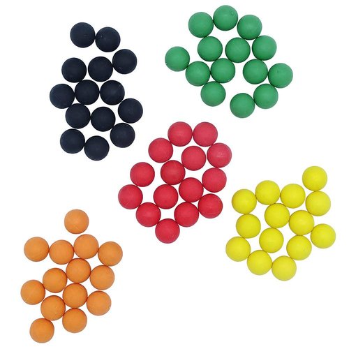 AOOHYEO Reusable 0.68 Caliber Paintballs - 100 New Re-Usable Rubber Training Elastic Balls Paint Balls