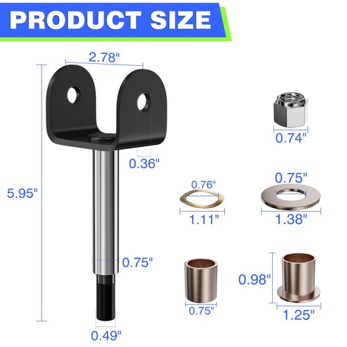 CLUBRALLY Golf Cart King Pin Repair Kit for 1981-Up Club Car DS Gas & Electric Golf Cart, OEM#1016386