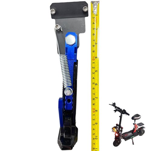 Kickstand Bracket for Motorcycle Dirt Bike Scooter, Side Stand Mount with Screws - 55mm (2.17in) Hole Spacing, Universal Kickstand Support Bracket Compatible with Scooters (Blue-Hole spacing 2.2in)