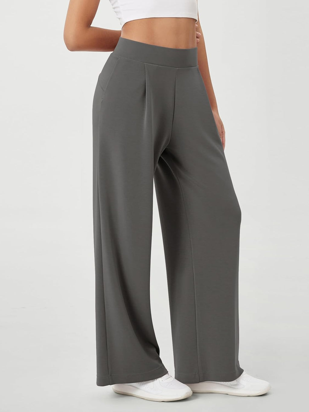 ODODOS Modal Soft Wide Leg Pants - High Waist Casual Relaxed Fit with Pockets | 27/29/31" Inseam