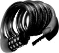 Skiennix Bicycle Cable Lock - 4-Digit Combination Anti-Theft Security | 6-Foot Length, Black