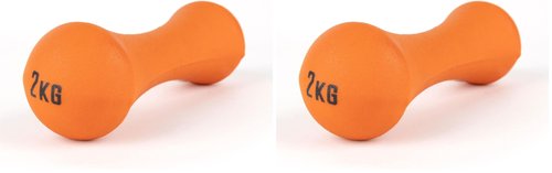 Phoenix Fitness RY928 Neoprene Dumbbell Weight for Home and Gym Fitness Exercise Workout Training for Arms and Hands, Single, 2KG, Orange (Pack of 2)