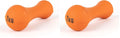 Phoenix Fitness RY928 Neoprene Dumbbell Weight for Home and Gym Fitness Exercise Workout Training for Arms and Hands, Single, 2KG, Orange (Pack of 2)