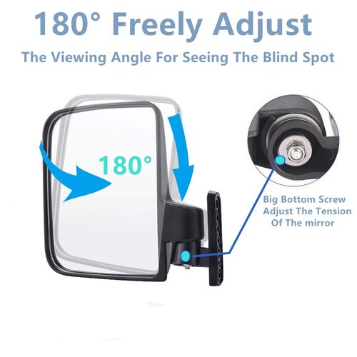 WLOOD Golf Cart Side Mirror and Central Mirror (Golf Cart View Mirrors )