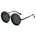 Cyxus Adjustable Tint Sunglasses 1-9 Gears Rounded Polarized Glasses with ND Filter Lenses Advanced ND Filter Lens Technology（P1299B02 Black）