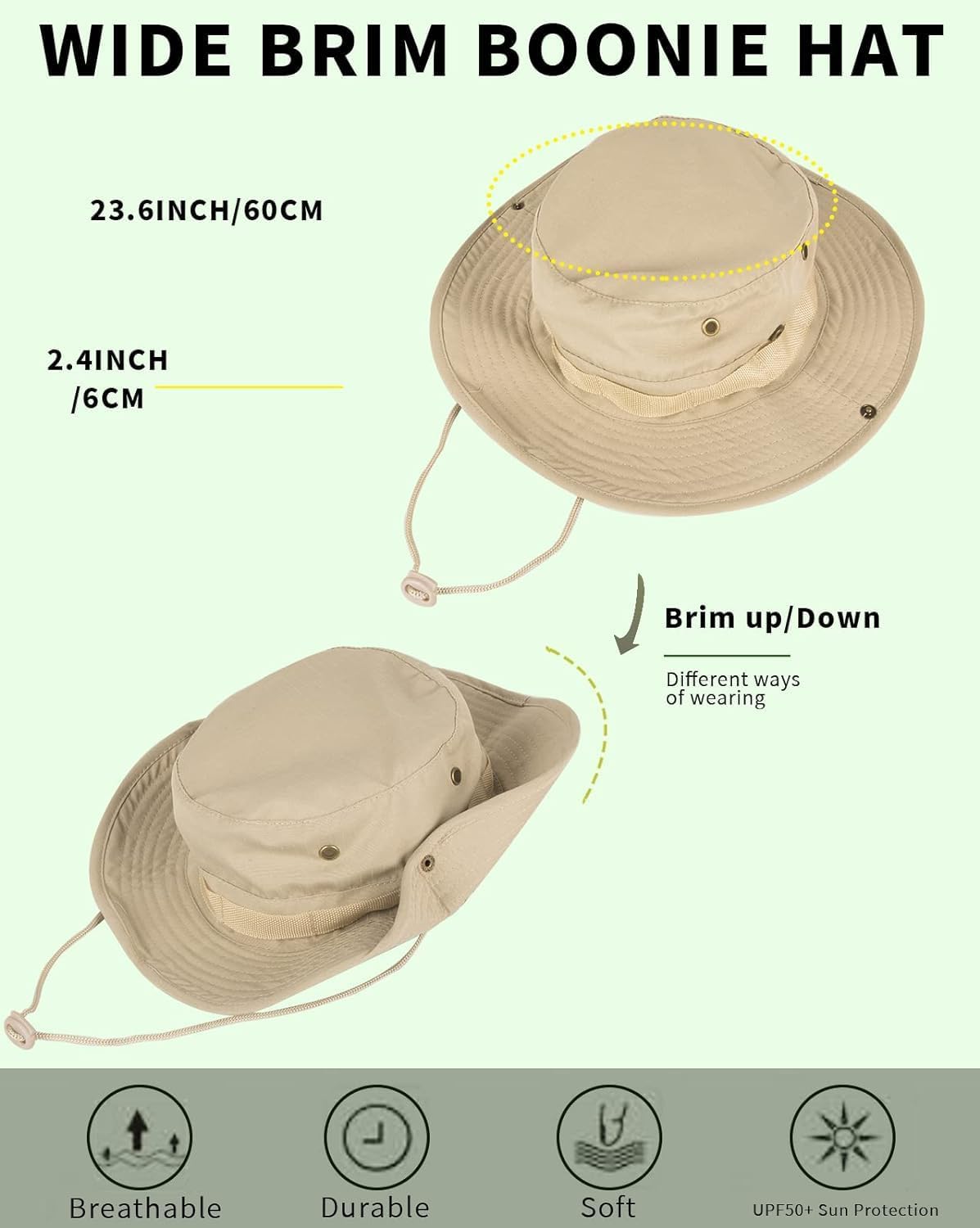 Skiennix Bucket Hat | UPF 50+ UV Protection for Men & Women - Foldable Summer Boonie Hat