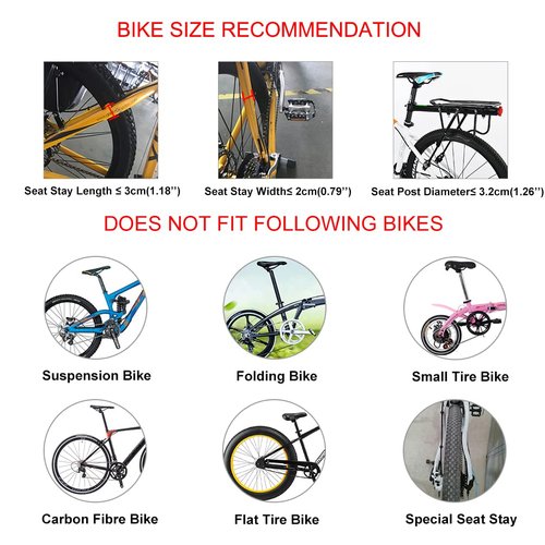 ROCKBROS Rear Bike Rack Quick Release Bike Cargo Rack Luggage Bike Rack Rear Mountain Bike Rack