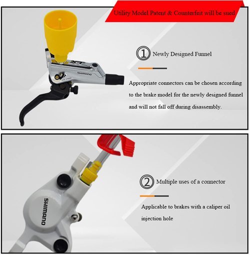 CYCEARTH Bicycle Bleed Kit for Shimano Hydraulic Brakes 60ml Mineral Oil Fluid Bleeding Tool