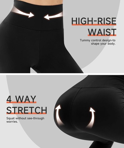 GAYHAY Capri Leggings for Women - Stretchy Tummy Control Yoga Pants | 3-Pack for Cycling & Workout