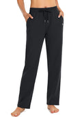 SANTINY Women's Cotton Sweatpants - Casual Yoga Lounge Pants with Pockets | Open Bottom Design