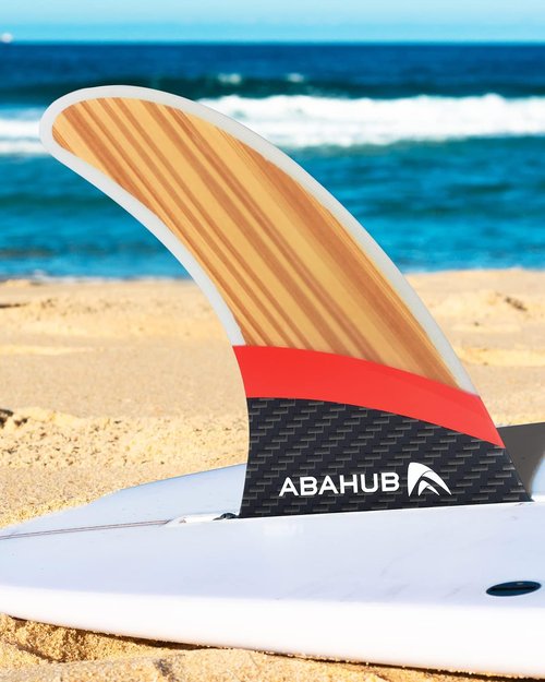 Abahub 9-Inch SUP Replacement Fin - Fiberglass Reinforced Center Fin for Surfboards & Paddle Boards | Black/Blue/White