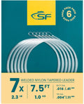SF Pre-Tied Loop Fly Fishing Tapered Leader - Clear Nylon for Freshwater & Saltwater | 7.5FT to 15FT Options