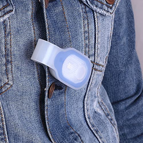 Yellow Clip-On LED Flashlight Night Light with Magnetic Keychain for Outdoor Safety
