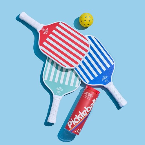 Nettie Pickleball Paddles, USAPA Approved Lightweight Durable Pickle Ball Paddle, Fiberglass Pickleball Racket Gift for Women Men Adults (Red)