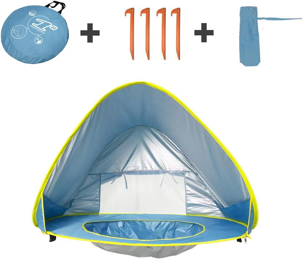 PandaEar Baby Beach Tent - Portable UV Protection Sun Shelter with Pool for Infants & Toddlers