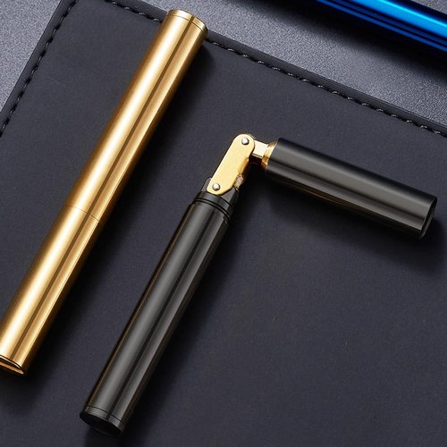 Laicengo Vintage Trench Lighter, Copper Lighter, Windproof Brass Lighters for Men Dad Husband (Fuel Not Included), Black